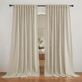 RYB HOME Semi Sheer Curtains for Bedroom, Airy Solid Sheer Window Curtain by RYBHOME