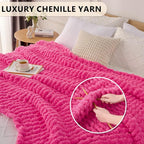 L'AGRATY Chunky Knit Throw Blanket - Image 3