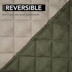 Easy-Going Reversible Couch Cover, Oversized Recliner, Army Green/Beige | - Image 5