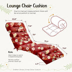 4 Pack Outdoor Chaise Lounge Chair Cushion 75.1 x 22.8 x 4.7 Inches 100% - Image 3