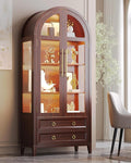 Vlsrka 71 Inch Arched Curio Cabinet by VlsrkaFurniture