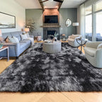 Area Rugs 9x12 Living Room, Large Dark Grey Shag Rugs - Image 5