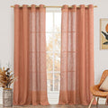 Extra Long Linen Curtains 108 inch Long by LAMIT