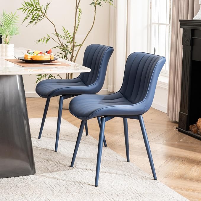 YOUNUOKE Mid-Century Modern Dining Chairs Set of 2, Armless Accent Chair - Image 9