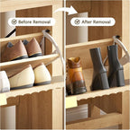 YOMILUVE Shoe Cabinet Storage for Entryway, Fluted Shoe Cabinet - Image 5
