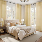 Cream Yellow Linen Curtains 102 Inches Long - Image 8