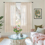 BGment Natural Linen Curtains 63 Inches Long - Image 2