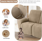 ALIECOM 100% Waterproof Recliner Sectional Couch Covers L Shape Stretch Corner - Image 6