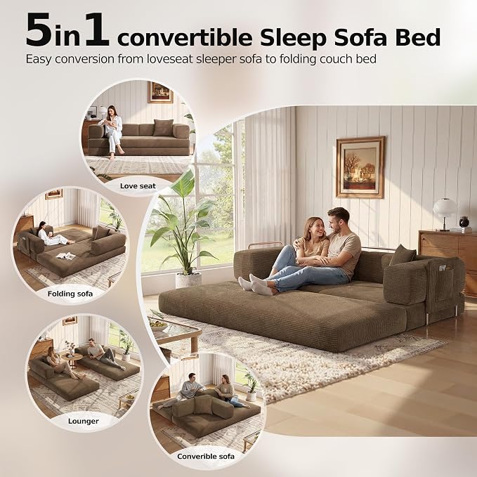 MoonSpeak 78.8''Sleeper Couch Bed - Image 7