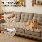 Fixwal Waterproof Flannel Dog Couch Cover, 27.6" x 47", Coffee | Integrated TPU - Image 6