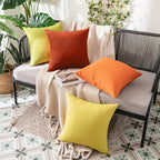 MIULEE Pack of 2 Decorative Outdoor Solid Waterproof Throw Pillow Covers Faux - Image 8
