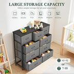 9-Drawer Dresser for Bedroom, Anti-Tip Tall Storage Organizer Chest of Drawers - Image 5