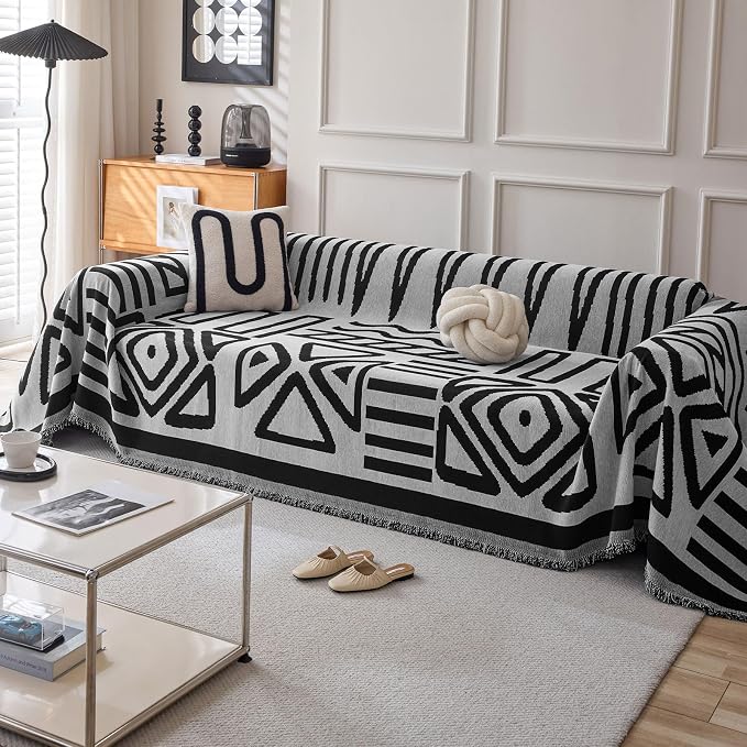 VClife Boho Couch Cover, Non Slip Chenille Furniture Protector - Image 4
