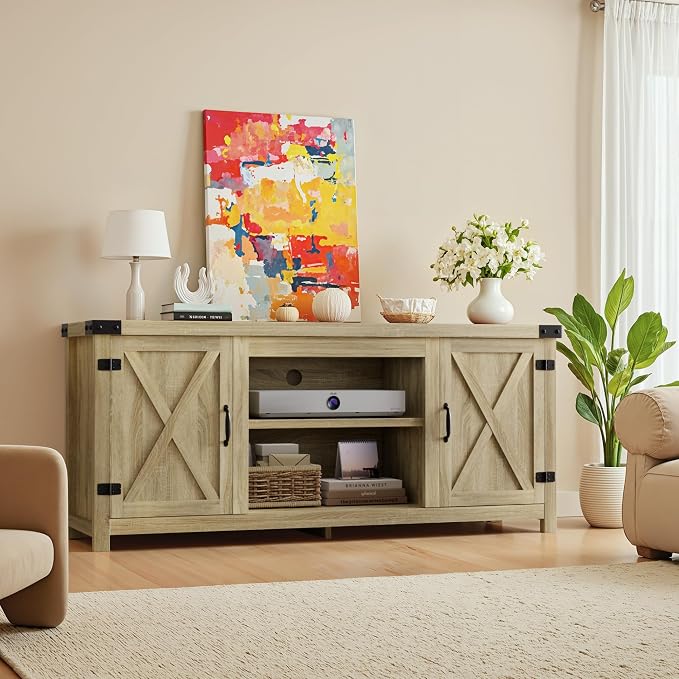 YESHOMY Modern Farmhouse TV Stand - Image 2