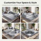 78.8" Convertible Futon Sofa Bed, Corduroy Futon Couch - Image 3