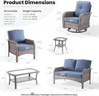 ovios 7-Piece Patio Furniture Set, Outdoor Wicker Sofa - Image 9