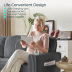 LINSY HOME Sectional Sleeper Sofa Pull Out Couches - Image 7