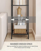 Hzuaneri Bookcase Bookshelf, Tempered Glass Arched Bookshelf - Image 6