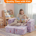 MeMoreCool Kids Modular Couch – Glow-in-the-Dark Butterfly Foam Sofa Bed - Image 7