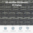 Wisteria Lane 5 Piece Outdoor Patio Furniture Set, All Weather Wicker Rattan - Image 7