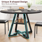 Jocoevol 51'' Round Dining Table, Kitchen Dining Room Circle Dinner Pedestal - Image 7