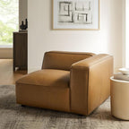 Modway Auren Vegan Leather Right Modular Armchair in Camel - Image 2