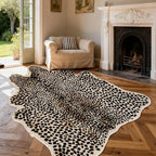 Seek4comfortable Leopard Print Rug, Cheetah Rug 4.6x5.8 Feet Faux Animal Fur - Image 5