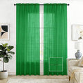 SpaceDresser Check Sheer Curtains 96 Inches Long by SpaceDresser