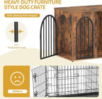 Hzuaneri 26.8'' Wooden Dog Crate Furniture, Indoor Dog Kennel Dogs Cage - Image 7