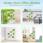 iDavosic.ly Plant Stand Indoor Outdoor, 7 Tier Corner Metal Flower Display - Image 3
