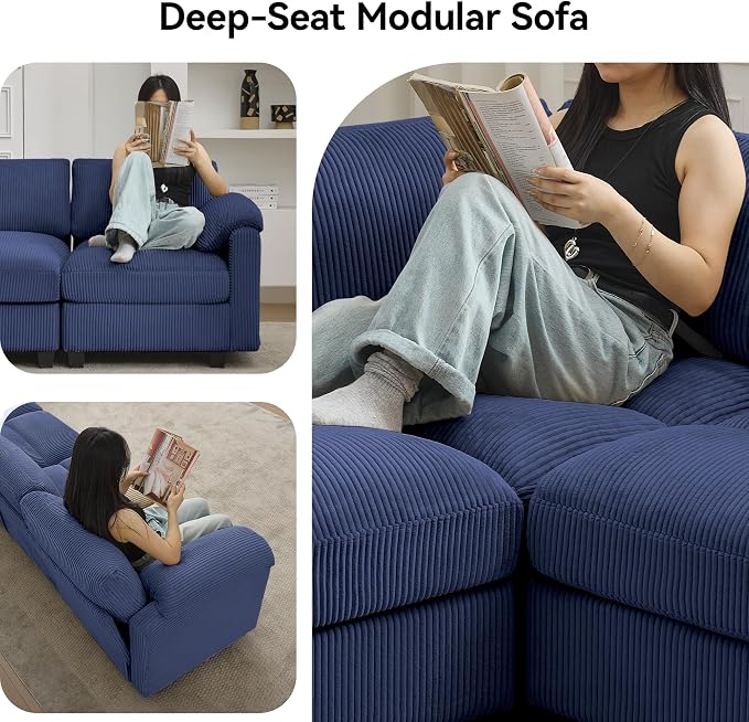 114'' V-Shaped Sectional Cloud Couch - Image 6