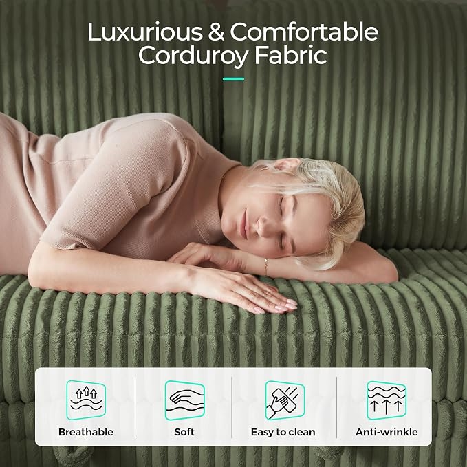 LINSY HOME Sectional Sleeper Sofa Pull Out Couches - Image 7