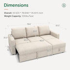 HONBAY Modular Sectional Sleeper Sofa - Image 2