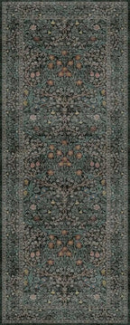 Dark Green 2x5 Runner Rug Non Slip Washable - Image 3