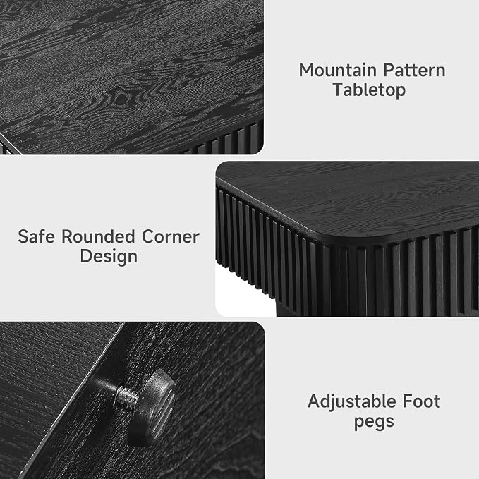 Lift Top Coffee Table for Living Room, Rectangle Handmade Solid Wood Strips - Image 4