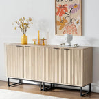 EYYTHUNG Fluted Cabinet with Storage Set of 2, Sideboard Buffet Cabinet with - Image 8