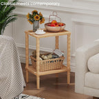 Solid Wood Side Table, Small Retro End Table, Narrow Couch Side Table - Image 5