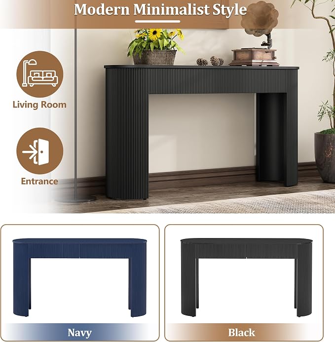 54" Console Table for Entryway, Modern Sofa Table Behind Couch - Image 7