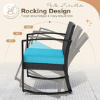 Greesum 3 Piece Patio Furniture Set, All-Weather Imitation Rattan Conversation - Image 2
