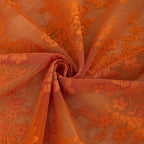 YJ YANJUN Orange Lace Curtains 54 Inch Length, Boho Chic Short Sheer Panels | - Image 6