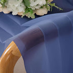 Blue Sheer Curtains 96 Inch Long 2 Panels Set, Light Filtering Rod Pocket Soft - Image 4