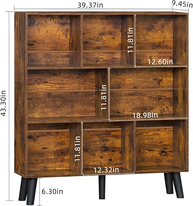 LEYAOYAO 8 Cube Bookshelf, 3 Tier Bookcase - Image 2