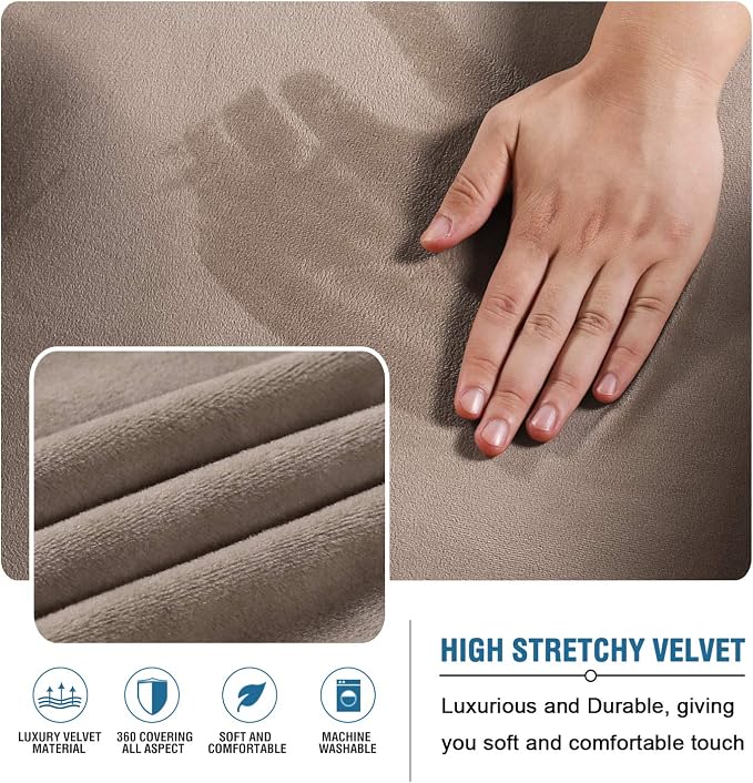 H.VERSAILTEX Real Velvet Futon Cover Armless Sofa Covers Sofa Bed Covers - Image 3