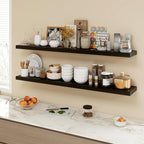 Acovy 55 Inch Floating Shelves, 9.3" Deep Floating Shelf Wall Mounted, Rustic - Image 2