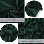 Forest Green Fleece Plush Throw Blanket 50"x60"for Couch Fuzzy Cozy Flannel | - Image 5