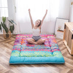 MAXYOYO Bohemian Retro Mattress Boho Floral Japanese Futon Mattress Tatami - Image 5