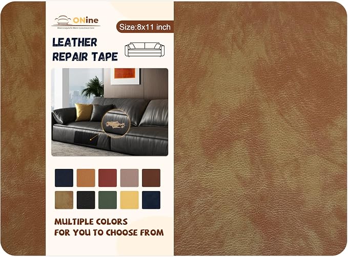 ONine Leather Repair Patch，Self-Adhesive Couch Patch，Multicolor Available by Onine