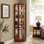 Corner Curio Cabinet, Wine Bar China Cabinet - Image 4