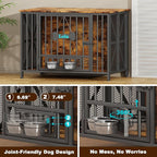 Easycom Foldable Large Dog Crate Furniture, 41.3" Assembly-Free Dog Crates - Image 5