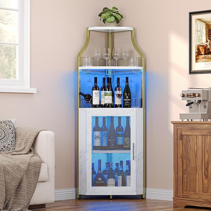GarveeHome Corner Bar Wine Cabinet by GarveeHome